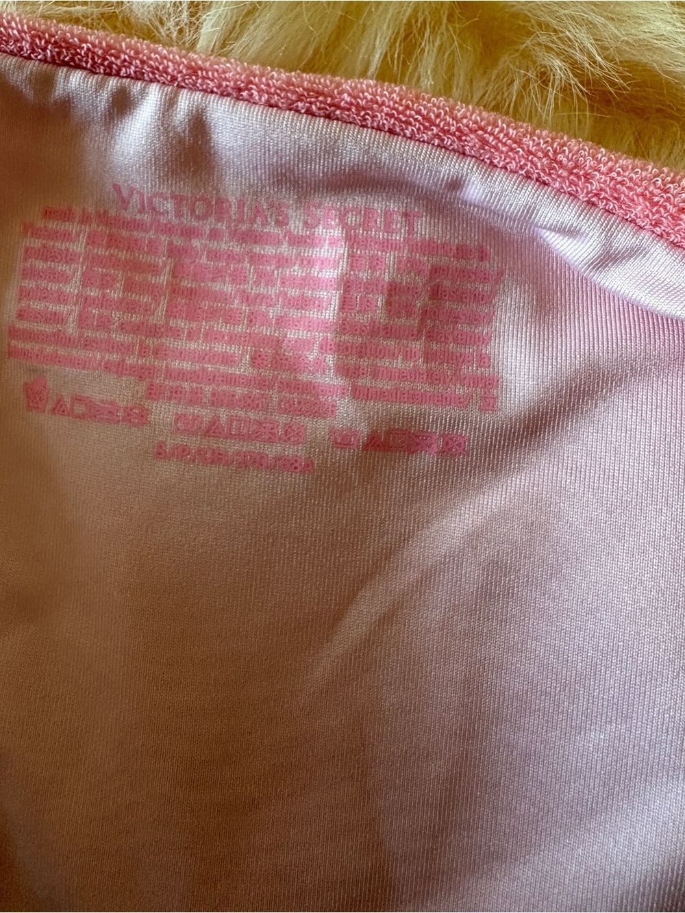 Victoria's Secret Terry Cloth Triangle Bikini Set - Soft Pink - Picture 3 of 3